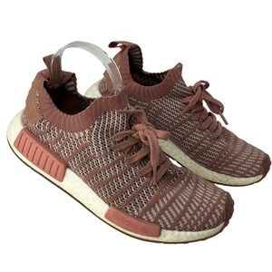 Adidas NMD R1 STLT Primeknit Raw Pink White SIZE 9 Womens Sneakers
